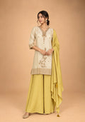 Ivory & Yellow Sharara Set