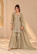 Champagne Bloom Sharara Set