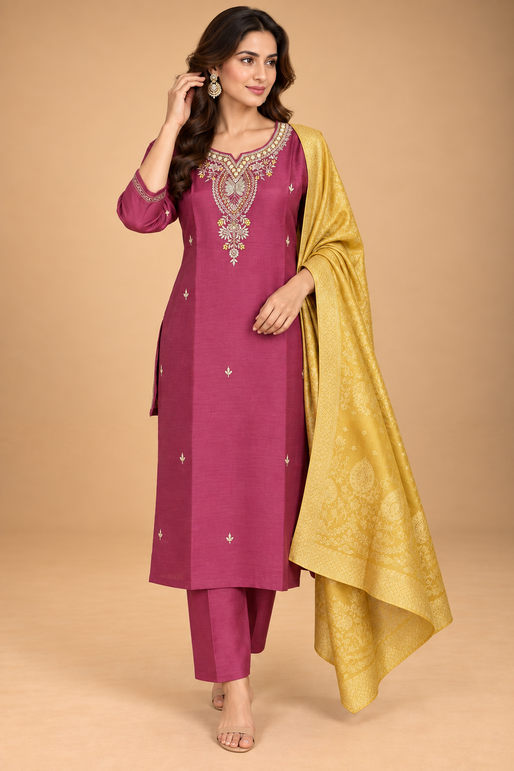 Myra Silk Suit Set