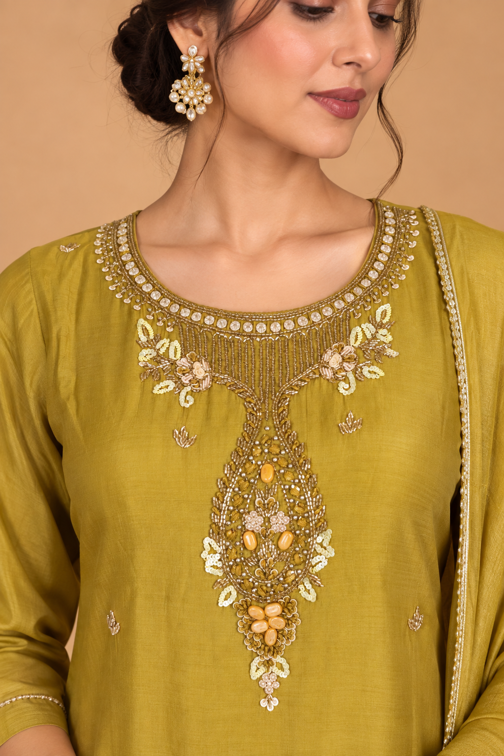 Resham Embroidered Suit Set