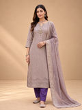 Lavender Banarasi Silk Suit Set