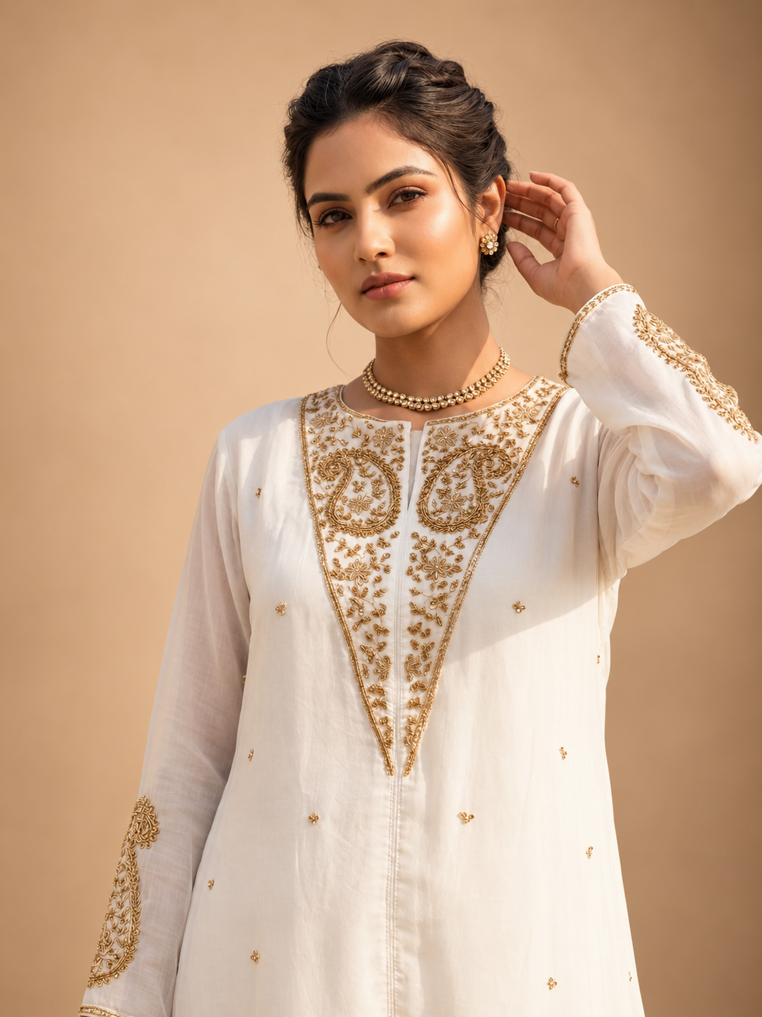 Ivory White Indo Western Set