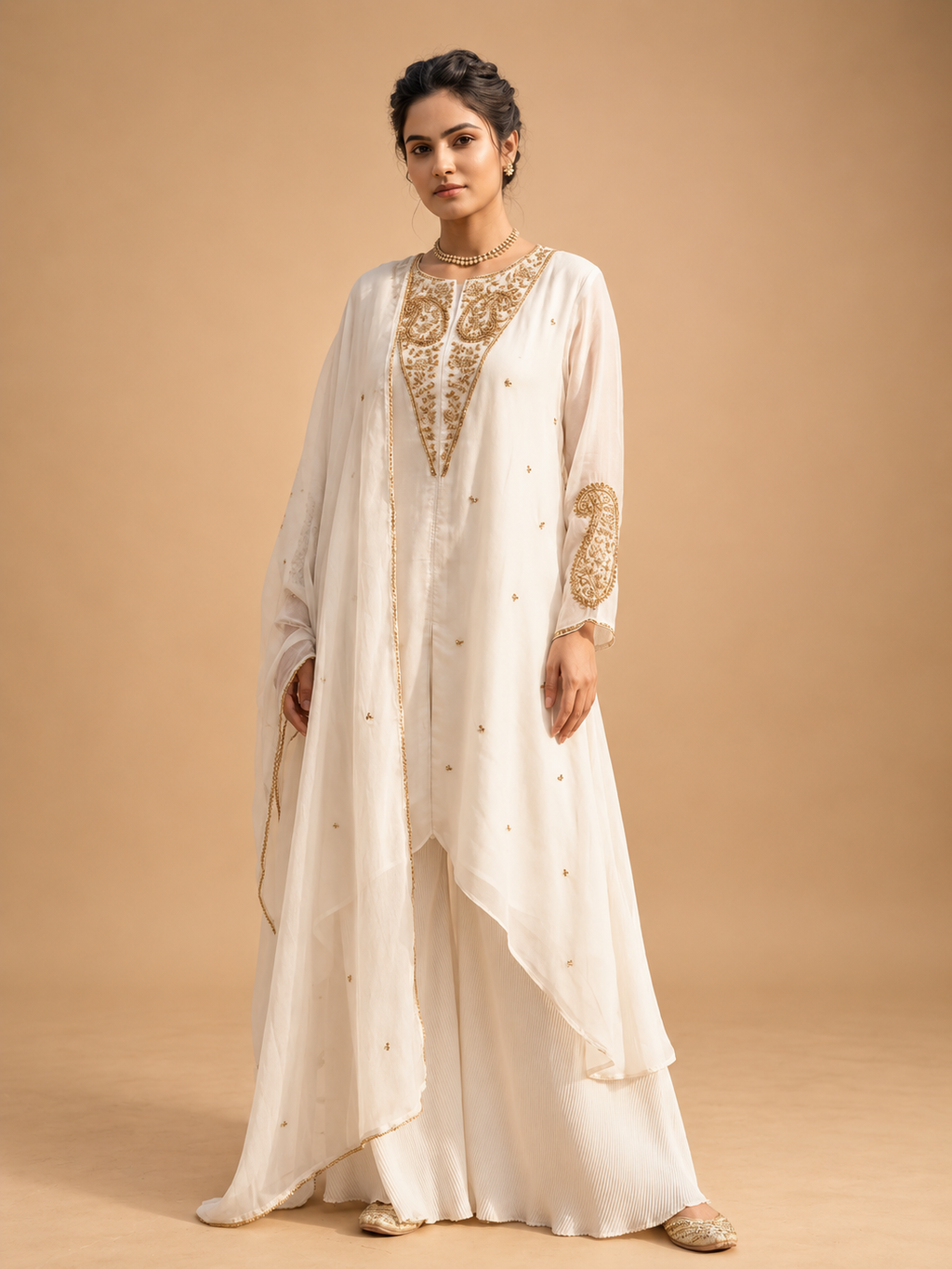 Ivory White Indo Western Set