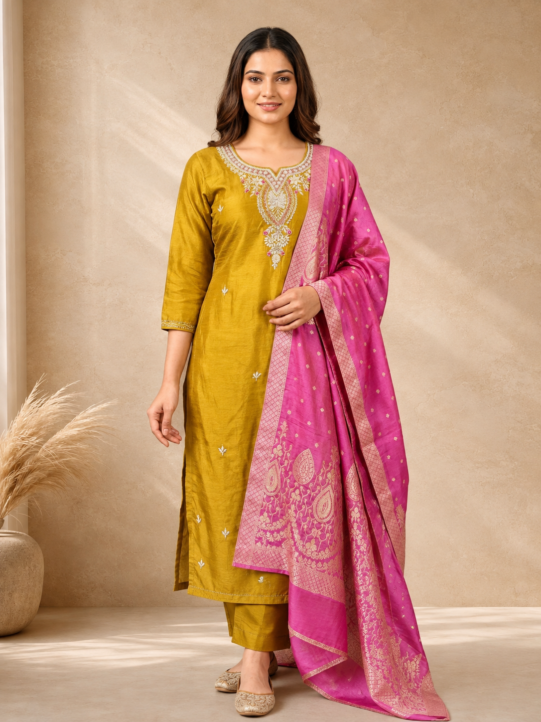 Myra Silk Suit Set
