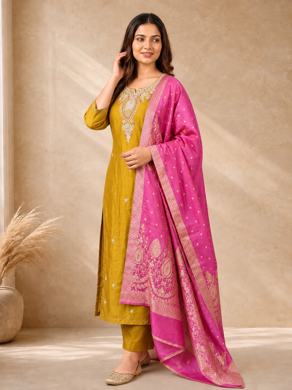 Myra Silk Suit Set