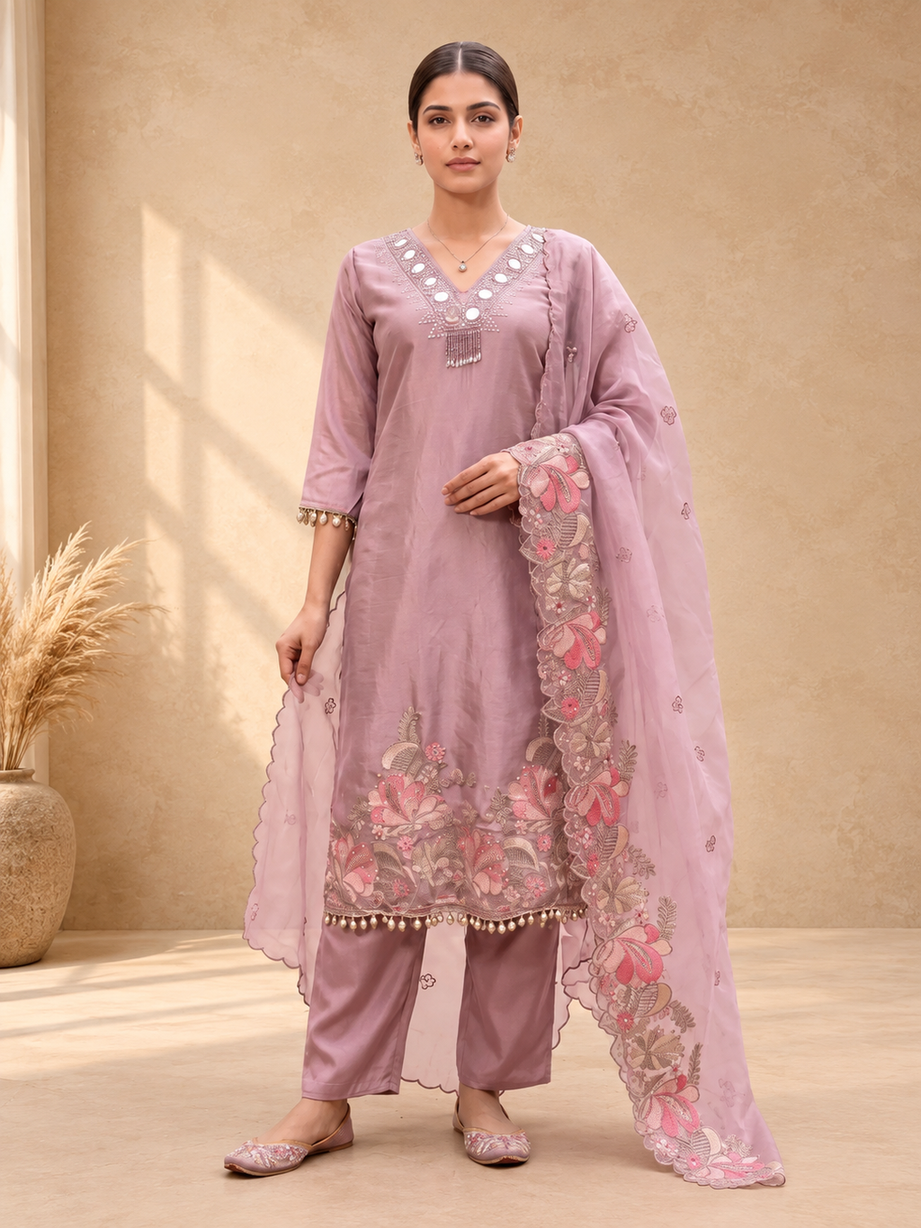 Gulbahar – Floral embroidered Suit Set