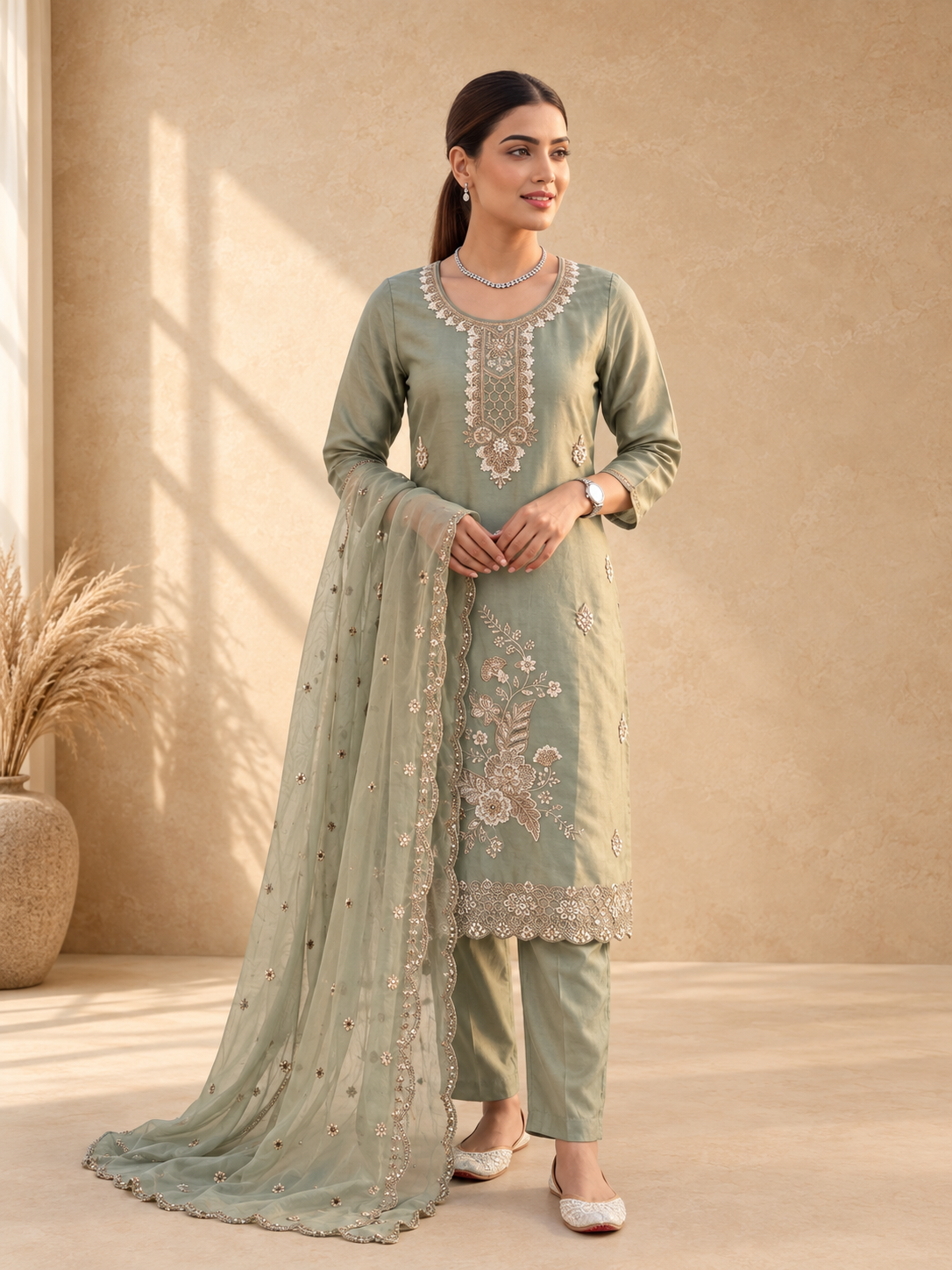 Meher – Embroidered Suit Set