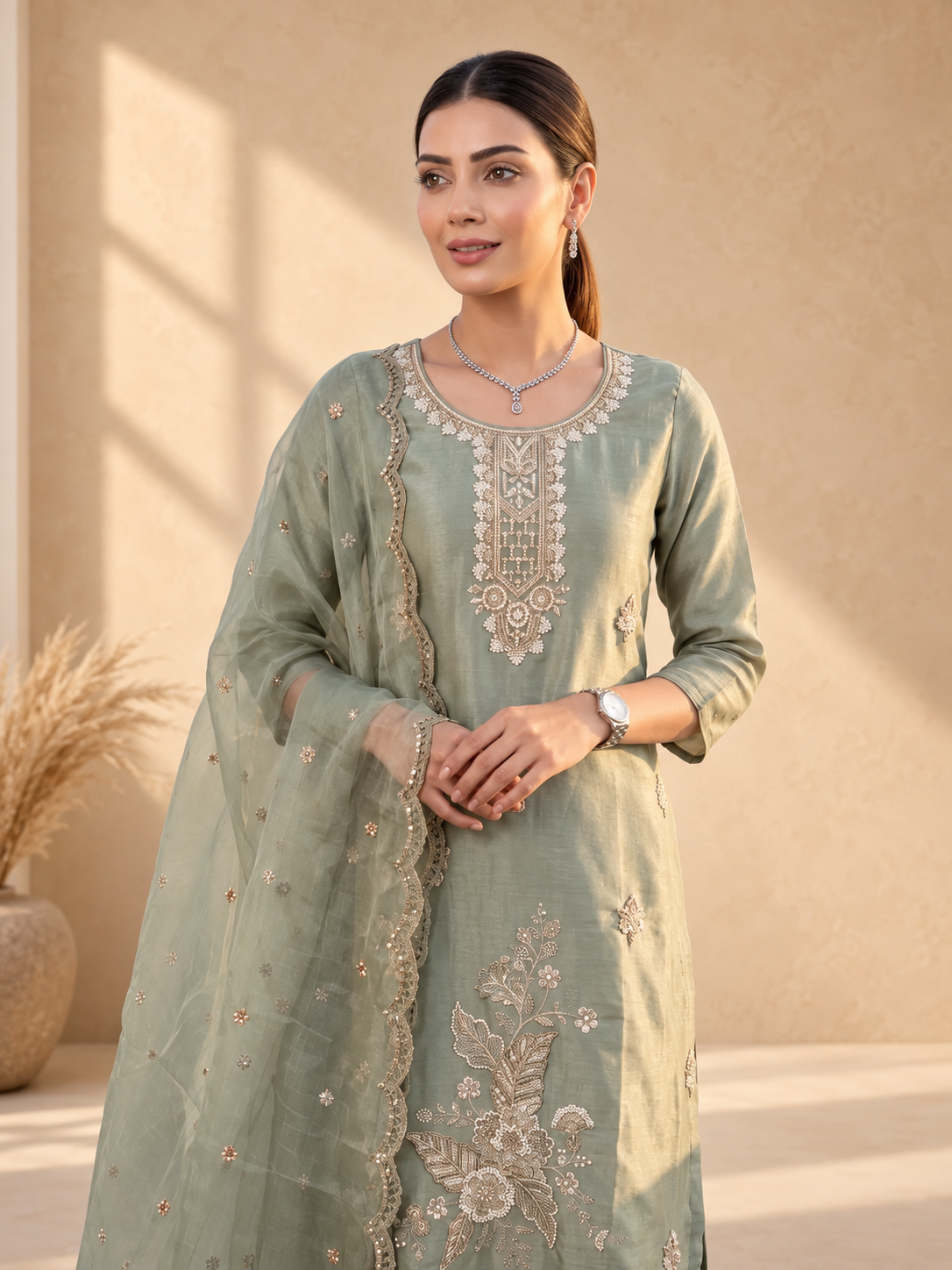 Meher – Embroidered Suit Set