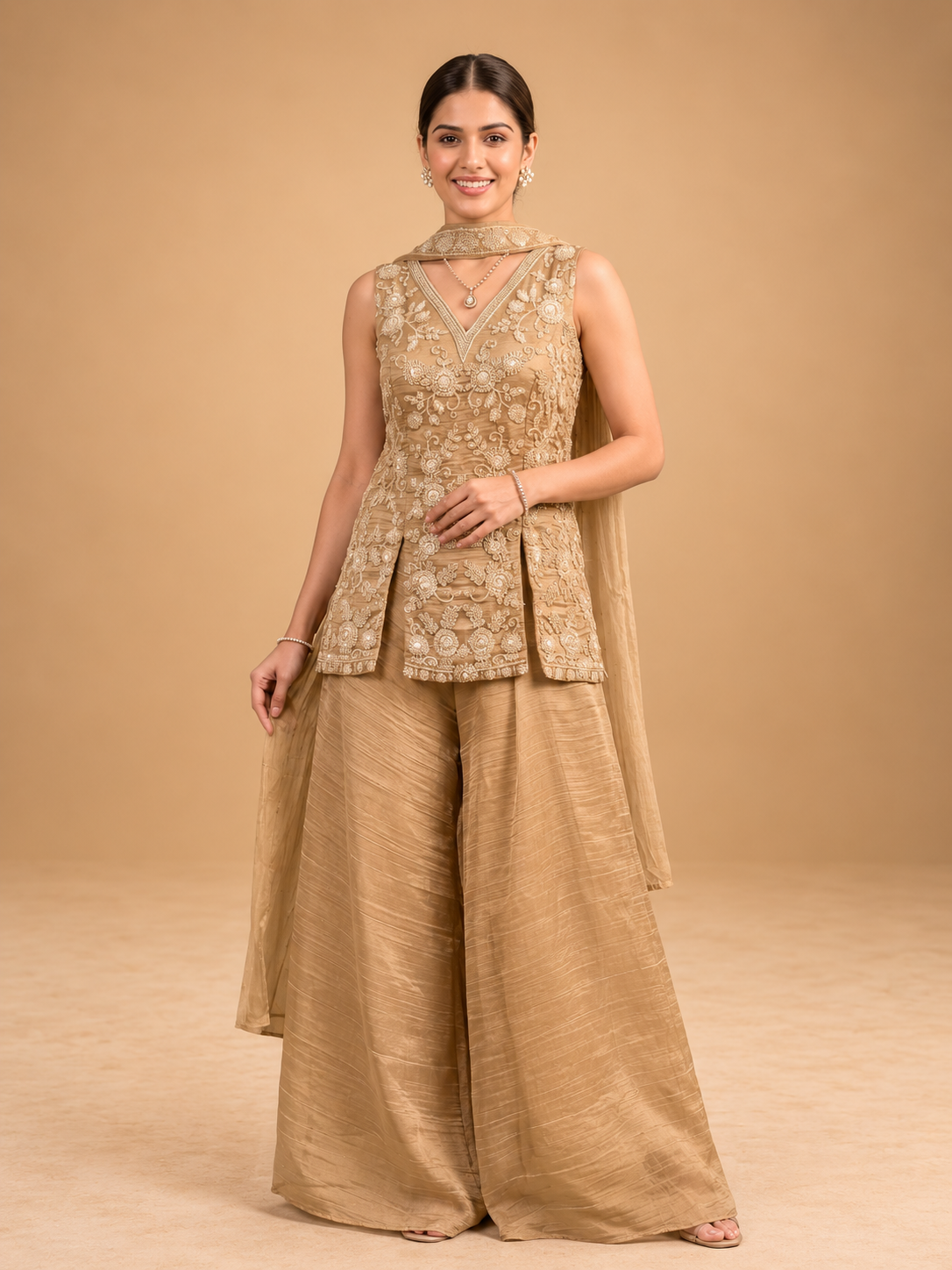 Adaa Embroidered Sharara Set